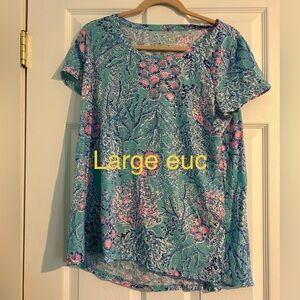 Euc size large lilly pulitzer etta top